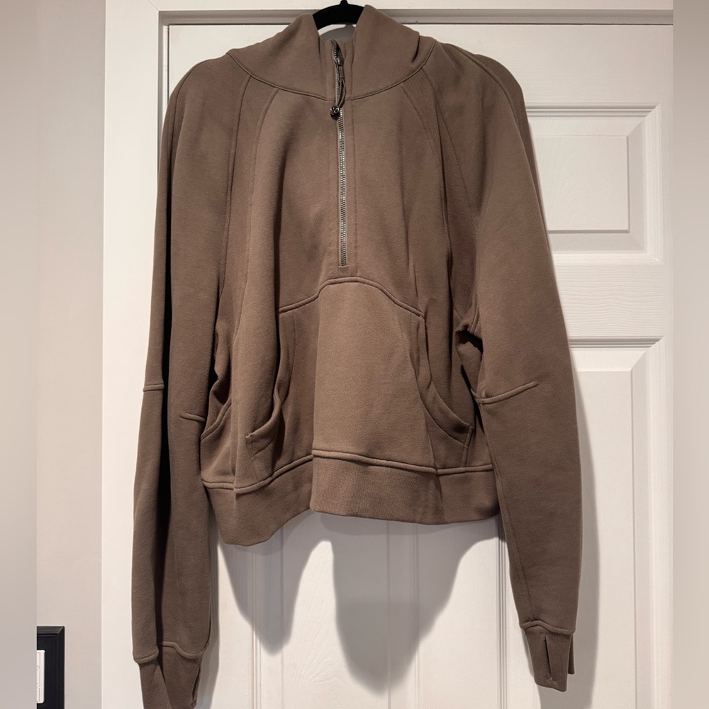 Auth.✅ RARE Lululemon 1/4 zip Scuba in “Nomad” Size XL/XXL🤎